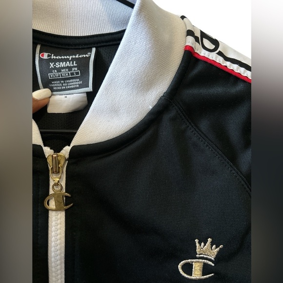 Champion Track Jacket - Black/White - X-Small - Picture 2 of 3